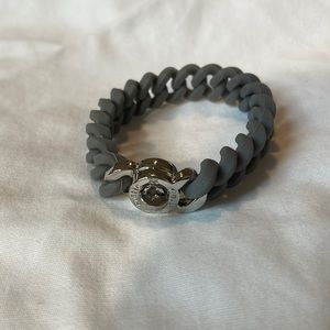 Grey Rubber Rustic Cuff